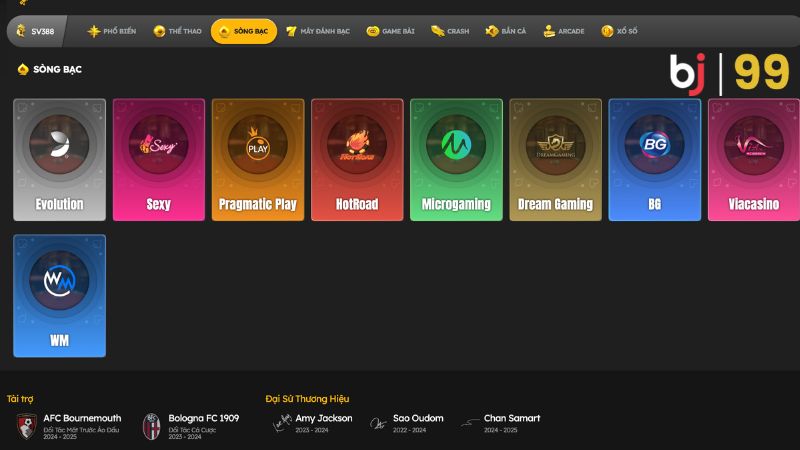 Đối tác Live Casino của BJ99