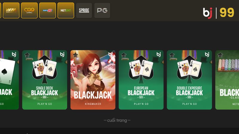 Giới thiệu tổng quan về game xì dách BJ99