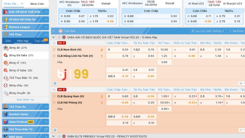 Hướng dẫn các bước cá cược bóng đá tại BJ99