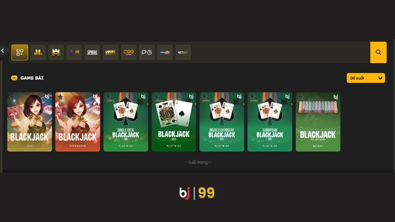 Luật chơi Blackjack của nhà cái BJ99